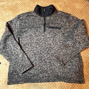 Eddie Bauer Men's Charcoal 1/4 Zip Sweater Fleece Pullover XXL Sweatshirt Fall